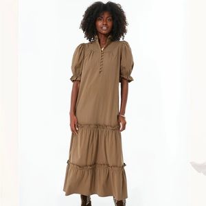 XL NWT Pomander Place Brown Maxi Dress